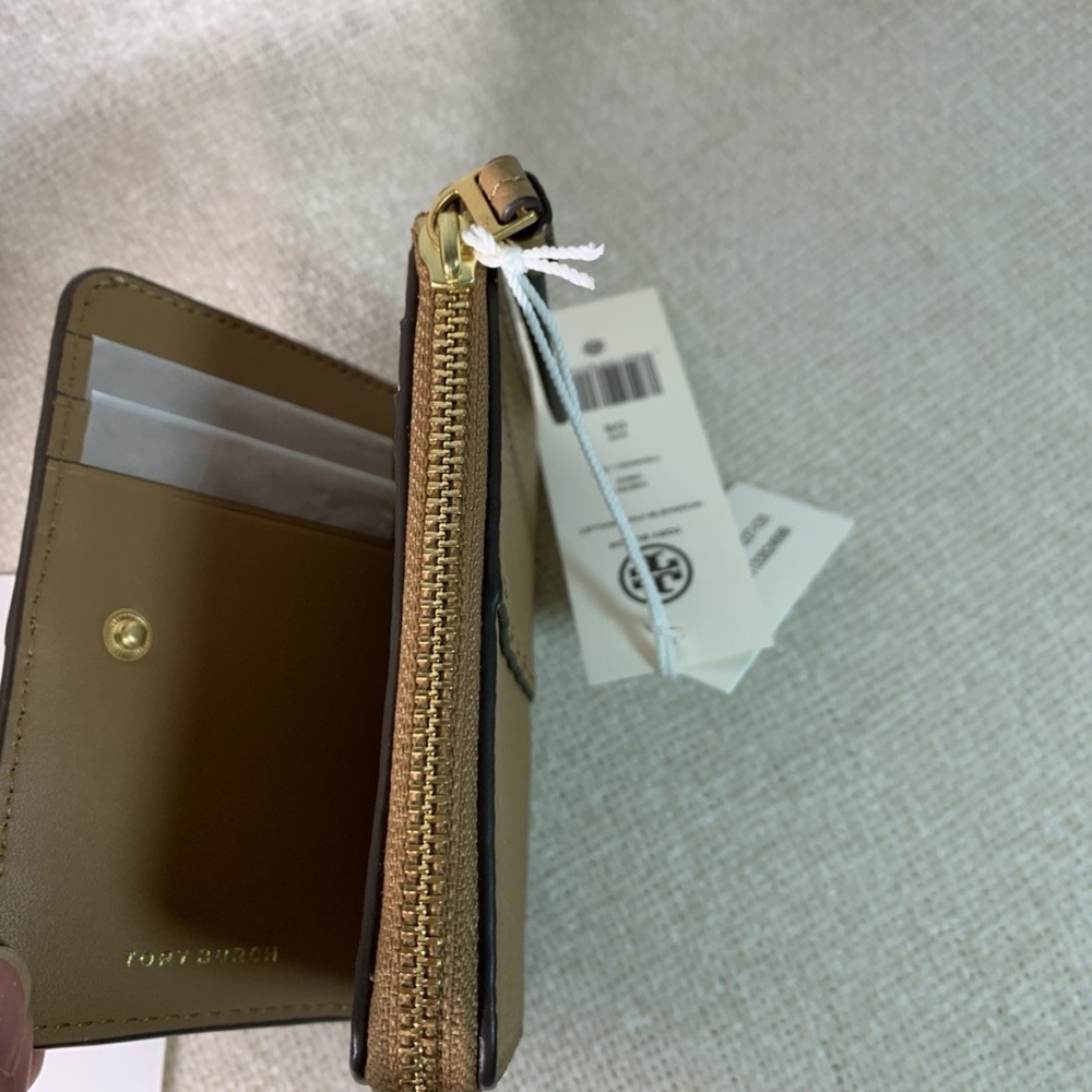 Tory Burch McGraw Tiramisu Tan Leather Small Bucket Tote/Crossbody Bag + Wallet - Picture 14 of 15